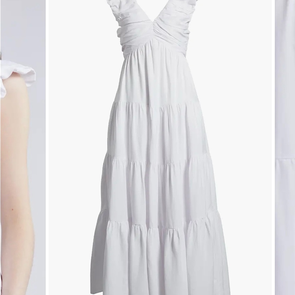 White Ruffle Tiered Sundress